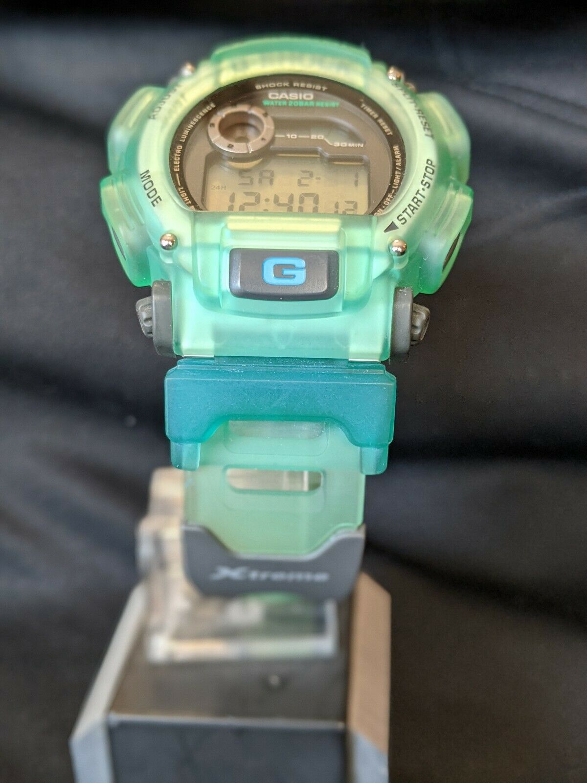 Vintage Casio G-Shock DW-9000XS-3T G-Lide Watch Jelly Green X