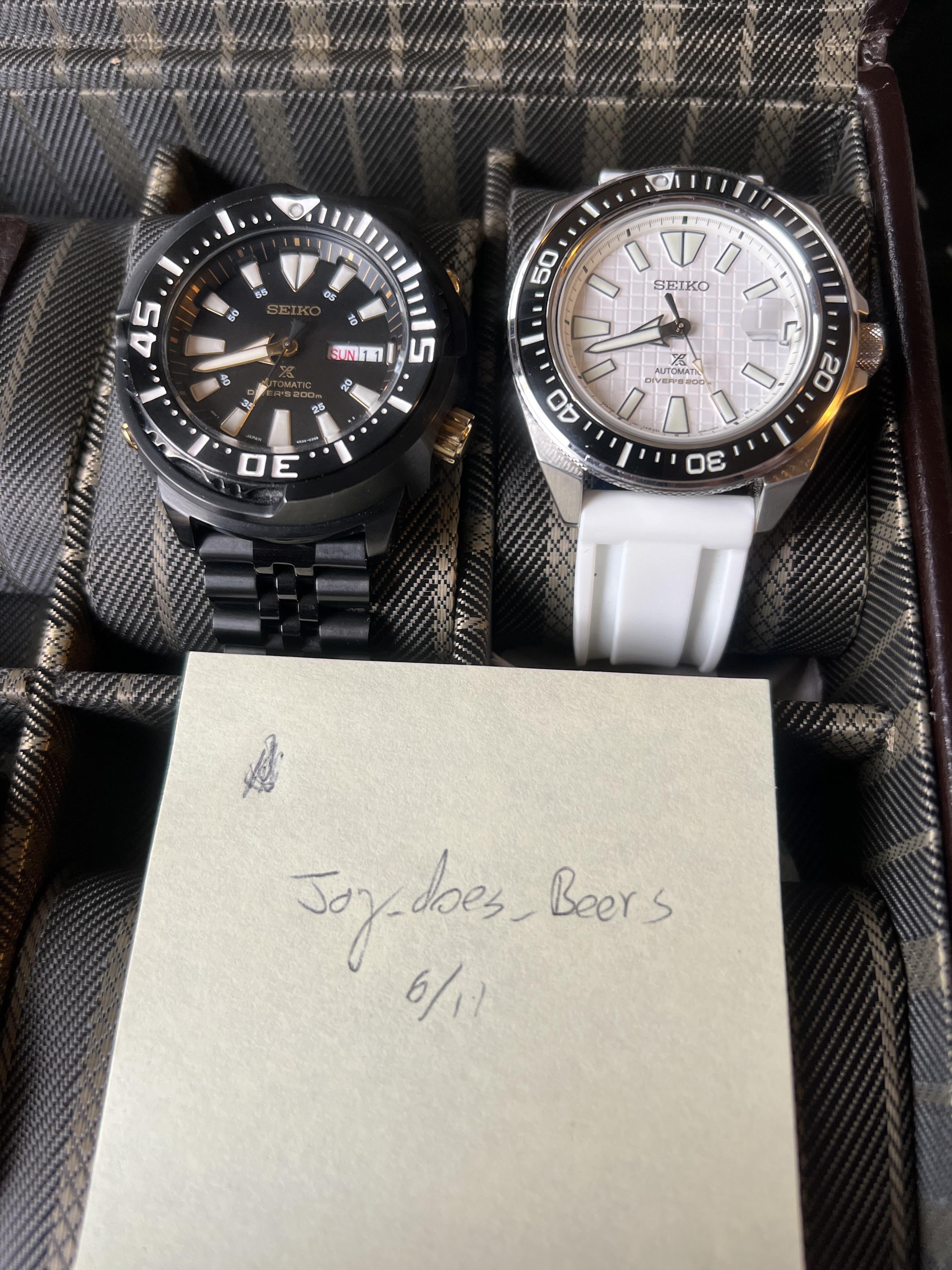 wts Seiko Baby Tuna and King Samurai. 325 each or 600 for the