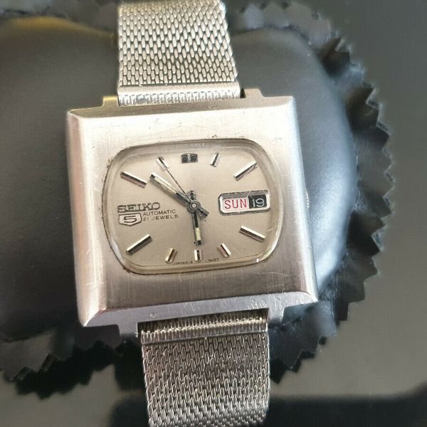 Vintage Seiko 5 - Square faced Automatic watch - 6119-5401 | WatchCharts