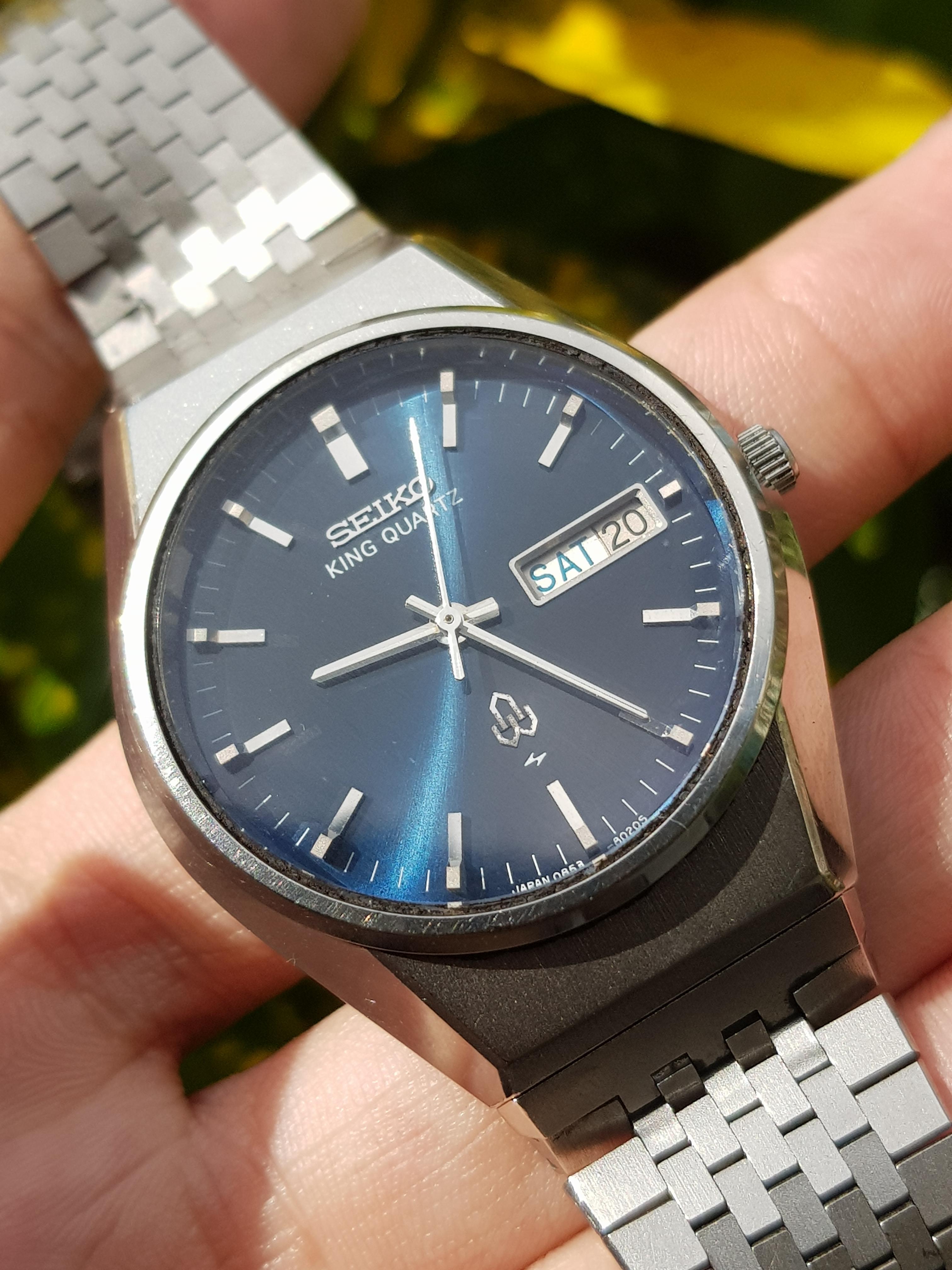 WTS] Seiko King Quartz 0853-8040 Blue Sunburst dial | WatchCharts