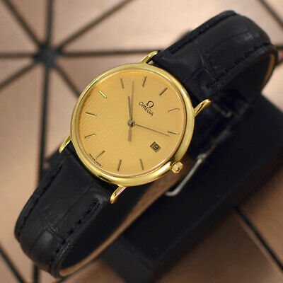 VINTAGE OMEGA De Ville QUARTZ 6 JEWELS CAL.1430 DATE ANALOG DRESS