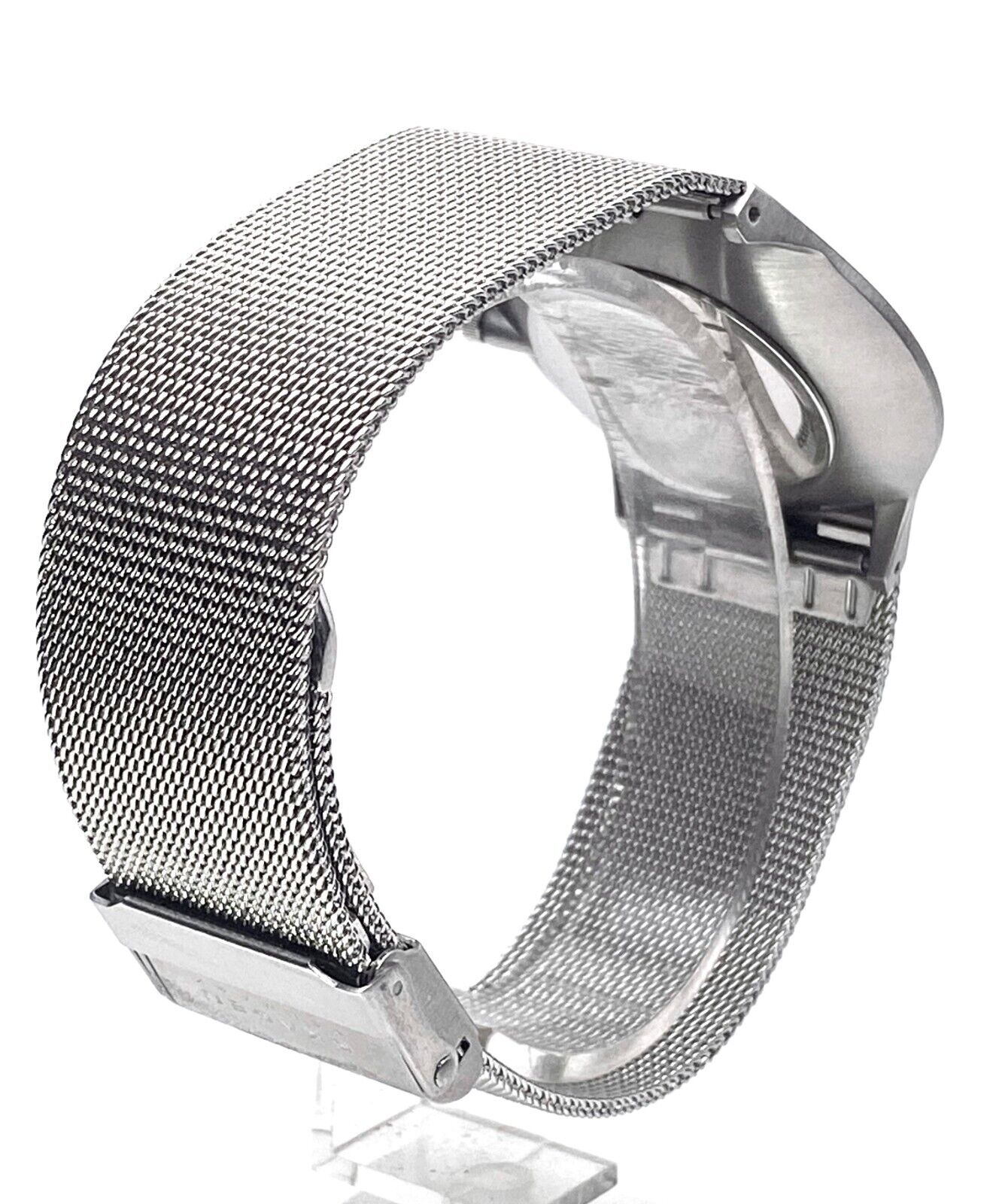 Skagen Denmark Watch Mens Silver Toned Thin Mesh Date Stainless Steel 23XLSGS Skagen Denmark Watch Mens Silver Toned Thin Mesh Date 233XLSGS main image 2