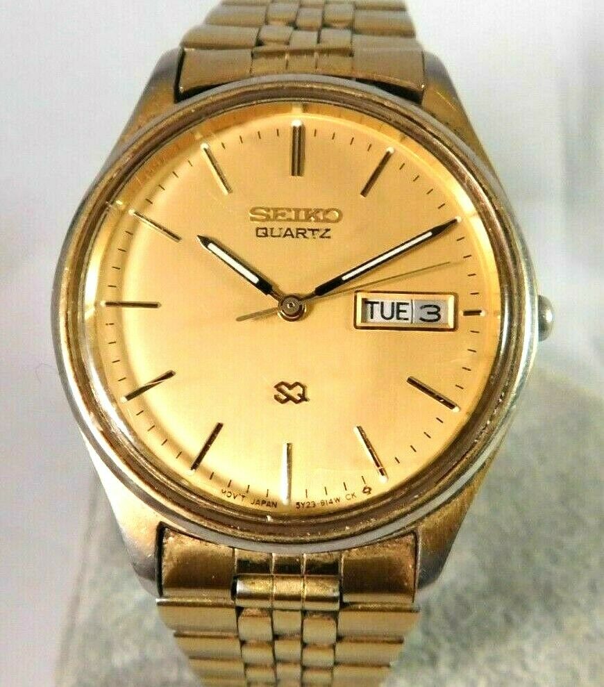 Vintage SEIKO 5Y23-8049 Quartz Watch ~ FOR PARTS / REPAIR ~ Gold Toned |  WatchCharts