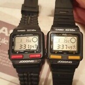 RARE Casio J-51W Digital Running Man Jogging Watch 1982