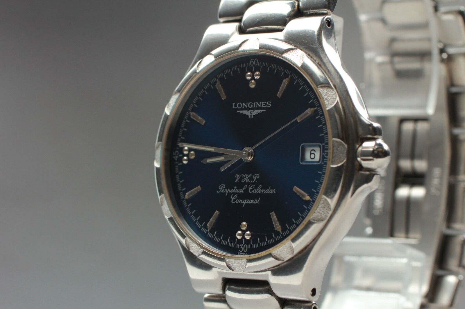 Longines Conquest VHP L1.627.4 Perpetual Calendar Quartz Blue