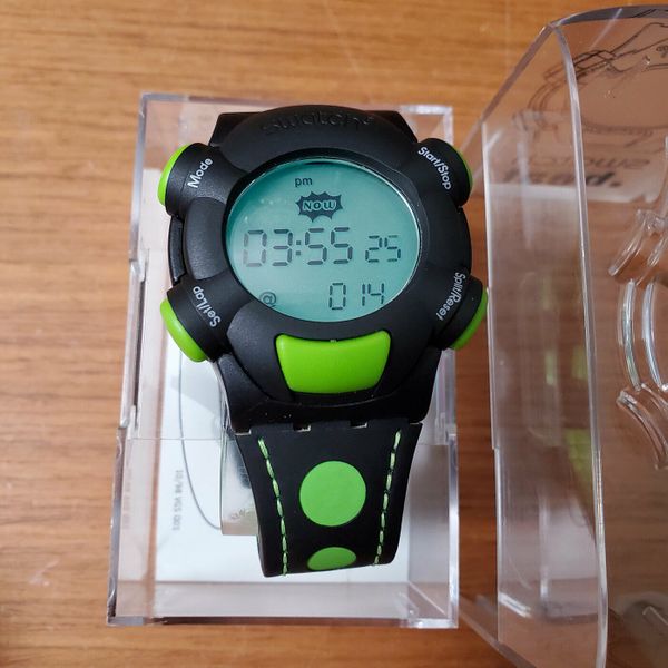 VTG 1999 Swatch Beat Net-Surfer SQB100 Digital LCD watch (Swatch
