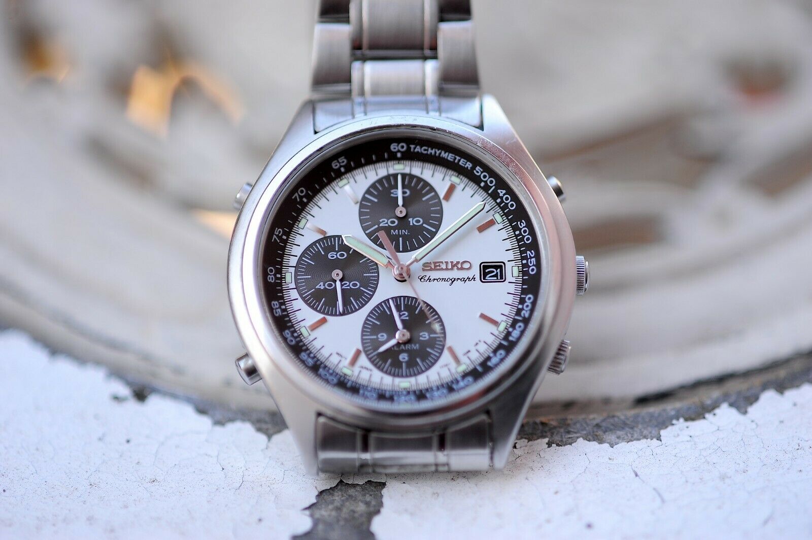 Nice Seiko 7T32-7C60 Panda Dial Quartz Chronograph, Alarm Men's watch |  WatchCharts