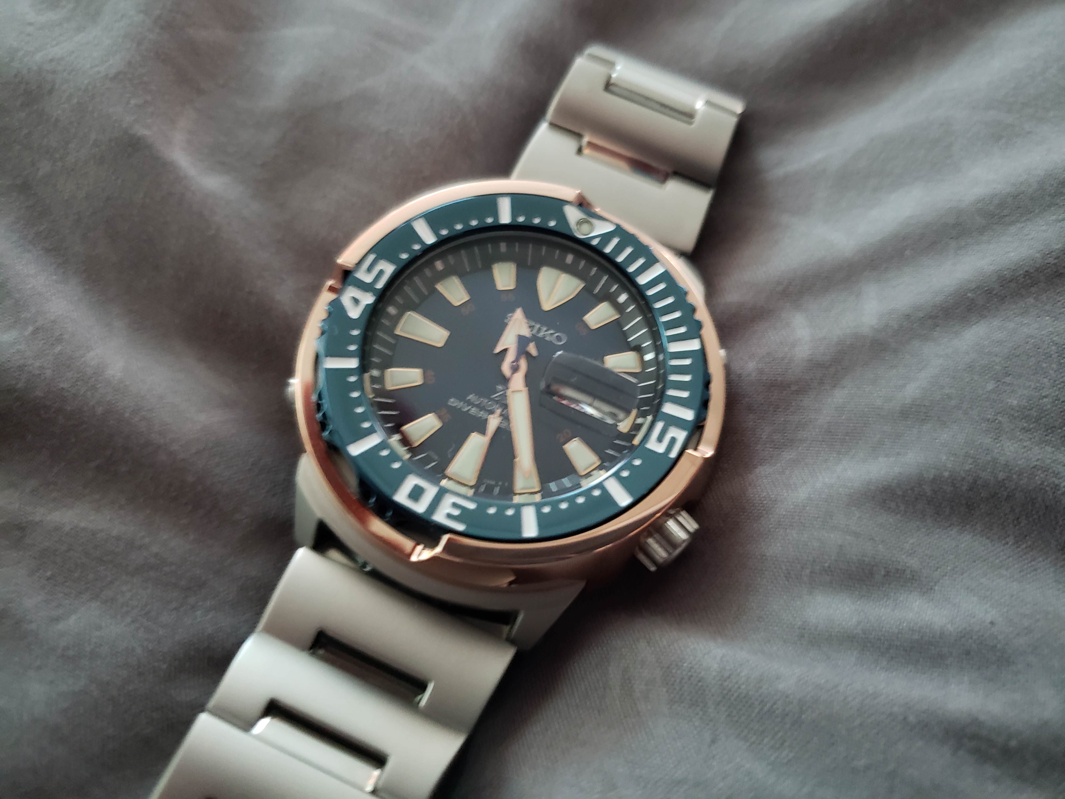 WTS WTT Seiko SRPC96 Zimbe Baby Tuna polished rose gold shroud WatchCharts Marketplace