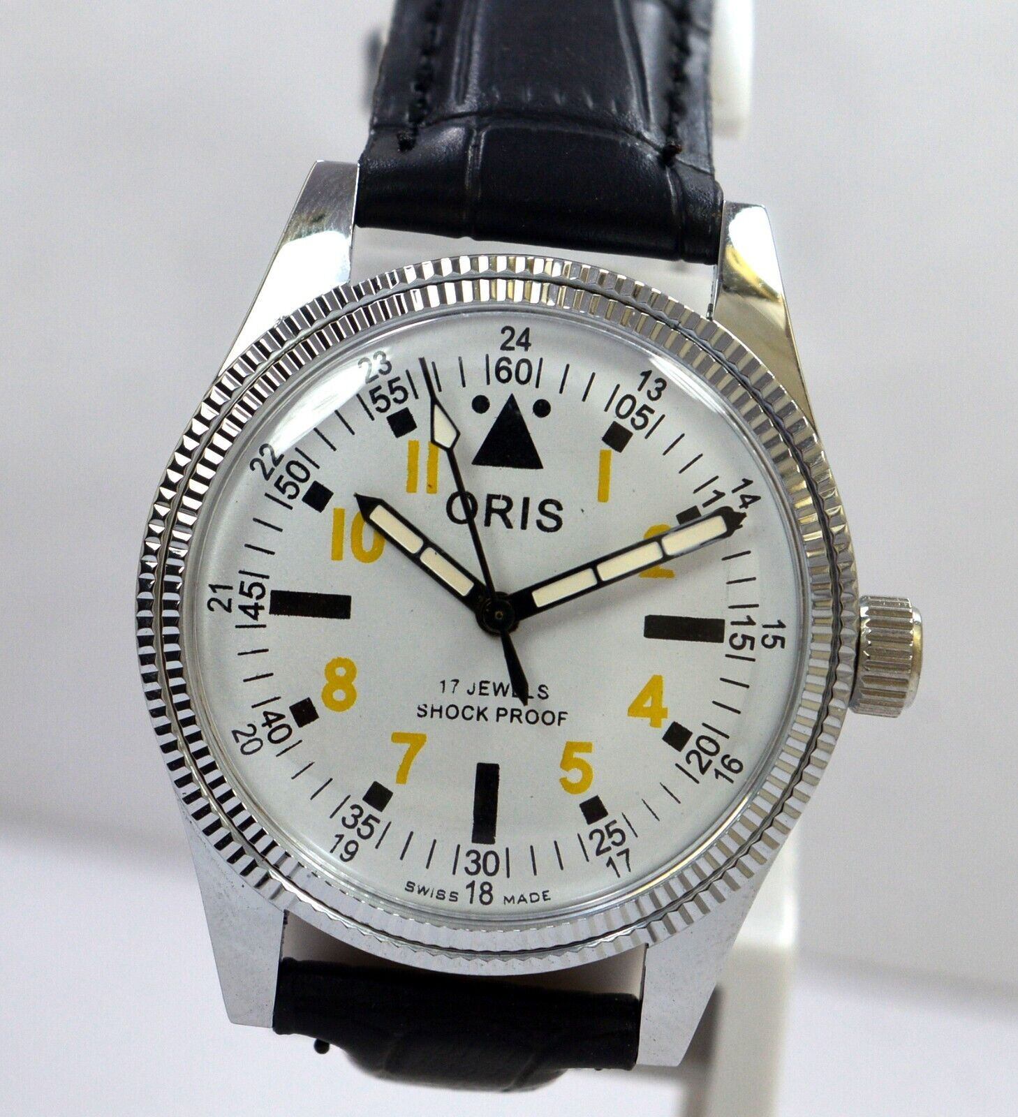 Vintage Oris White Dial ST 96 17 Jewels Swiss Made Mechanical