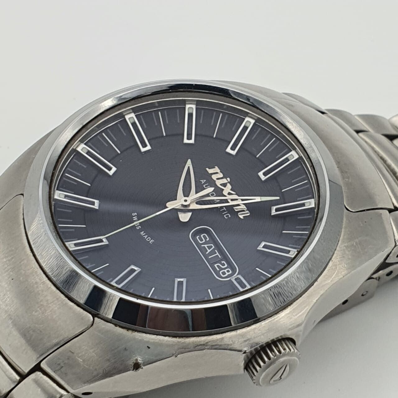 Nixon The Automatic A006-099 The Tick Tock Day-Date Swiss Made 