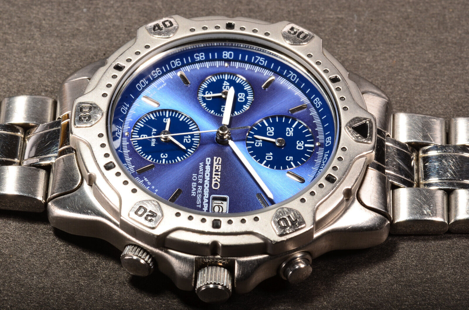 Seiko Speedmaster 7T32-6E40 SBBP007 Chronograph blue Runs with 