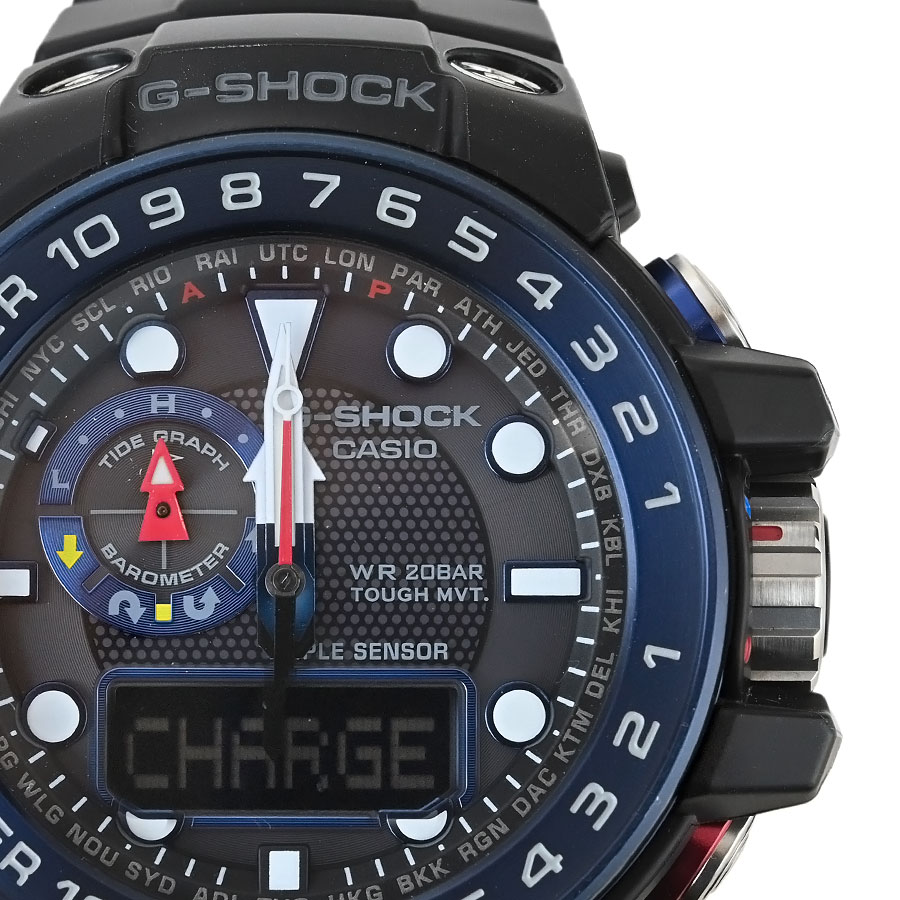 CASIO] Casio G-SHOCK Gulf Master GWN-1000B-1BJF Blue Stainless Steel /  Resin Solar Radio Triple Sensor Azimeter Barometer Altimeter Tidegraph Moon  Data Men's Watch [Free Shipping] [Used] | WatchCharts Marketplace