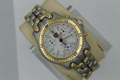 Tag Heuer S35.006 CG1120.BB0424 Watch Mens SEL Gold SS Link White