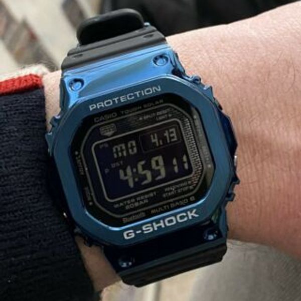 CASIO GSHOCK Men’s Full Metal Digital Blue Watch GMWB5000G2