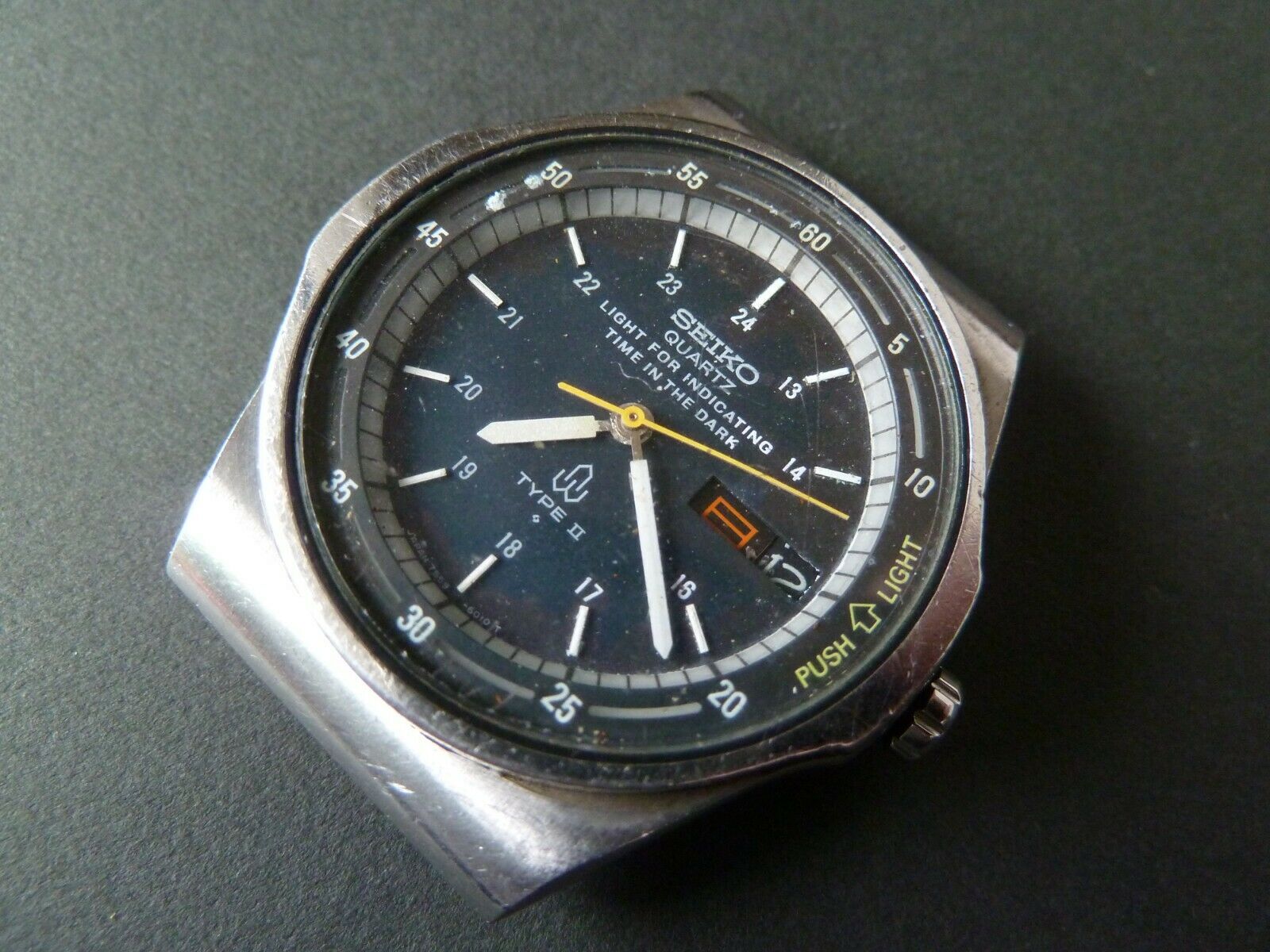 JUNK! RARE SEIKO TYPE II 7559-601A QUARTZ WITH LED LIGHT