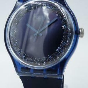 New Swatch Originals BLUSPARKLES Silicone Swarovski Crystals  display picture 3