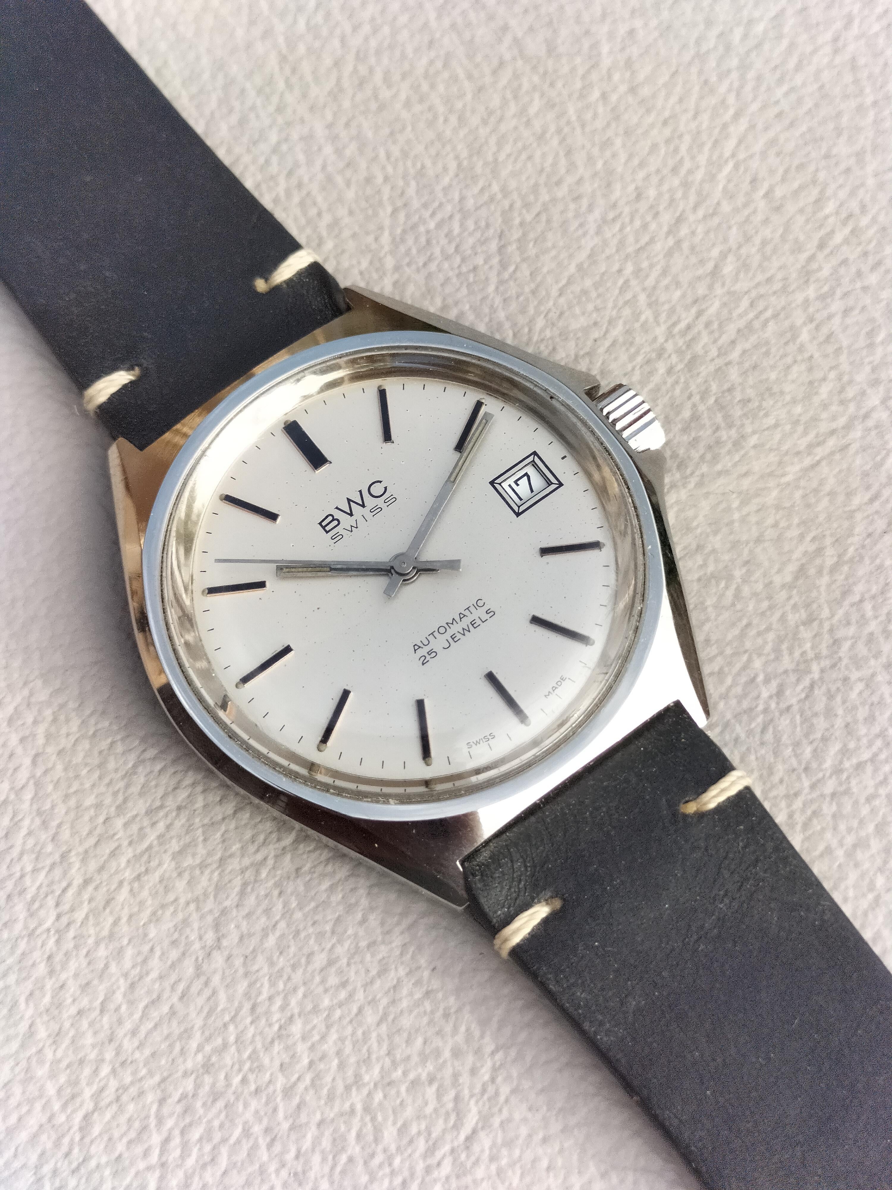 ホットセール 【送料無料】bwc vintage swiss Herrenuhr automatic