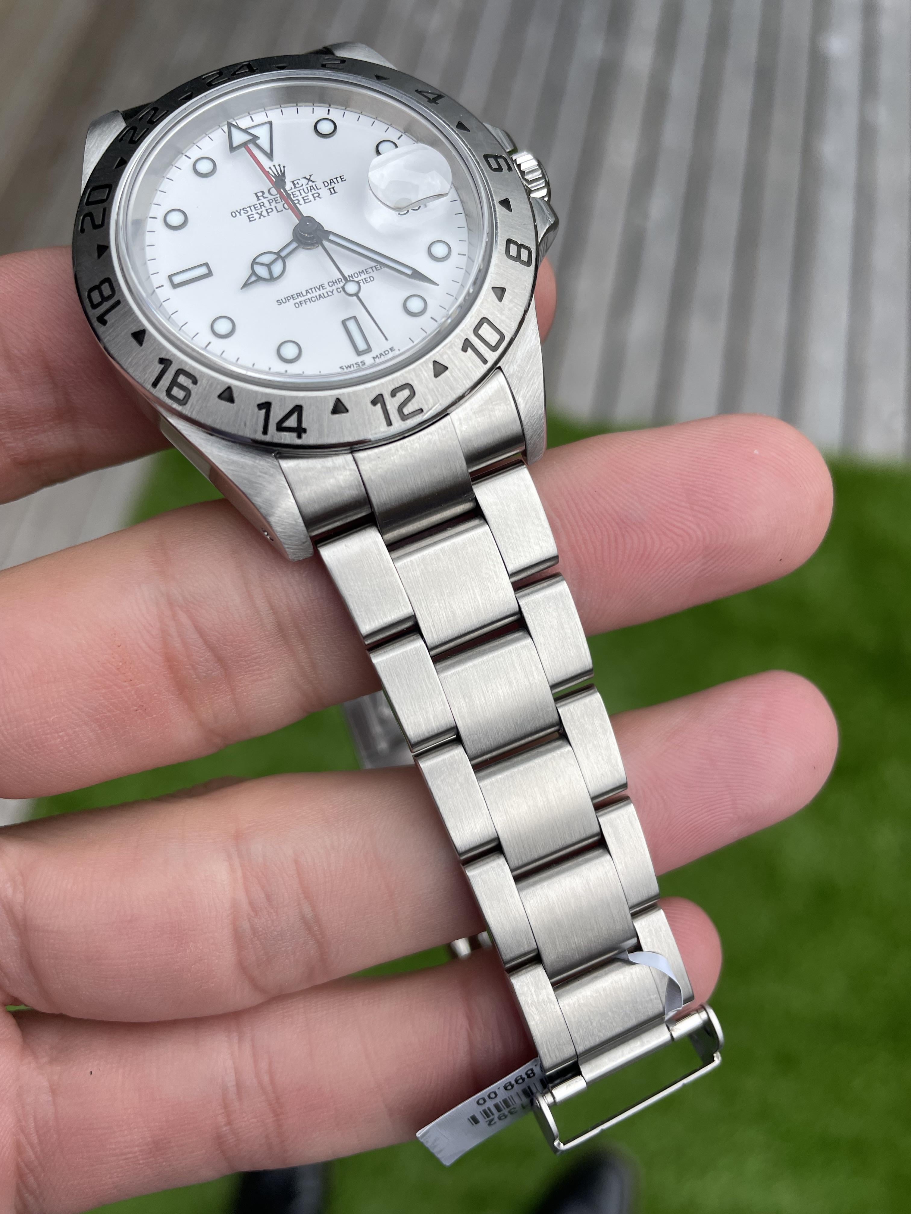 WTS 2002 Rolex Explorer II Polar White Dial 16570 Box Papers