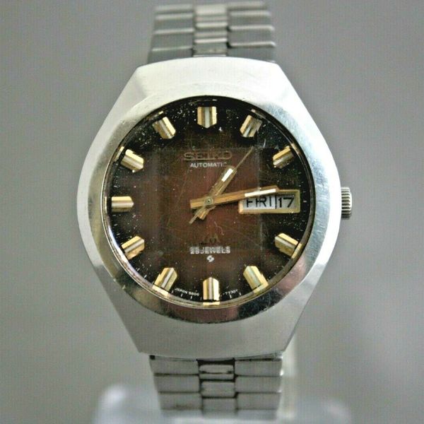 SEIKO LORD MATIC 5606-7360 JDM 23 JEWELS AUTOMATIC WATCH brown dial cut ...