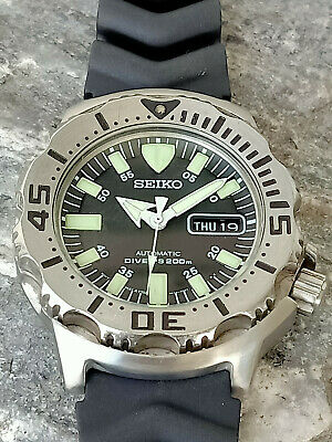 SEIKO SCUBA DIVER 7S26-0350 SKX779 BLACK MONSTER AUTOMATIC MEN'S