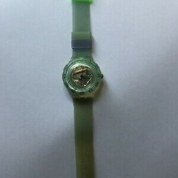 Wristwatch Original SWATCH Scuba BLUE ICE (SDK107)-Transparent/green-L ...