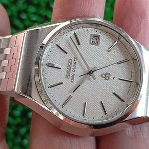 RARE VINTAGE SEIKO KING QUARTZ MODEL 5855-8000 ALL STAINLESS STEEL