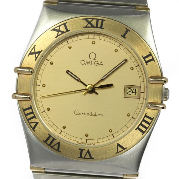 ☆Good condition ★With warranty card [OMEGA] Omega Constellation Half ...