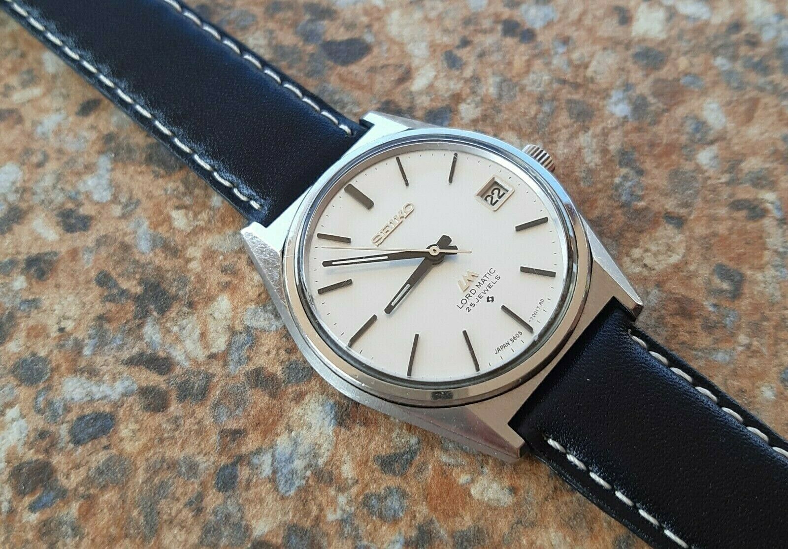 Vintage Seiko LM Lord Matic 25 Jewels Automatic 5605 7020 December 