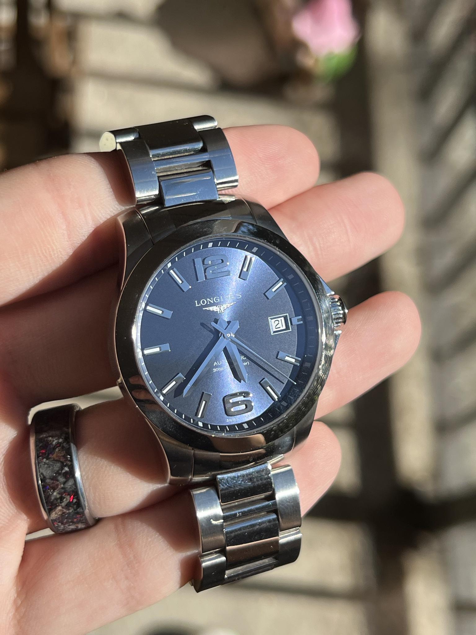 Longines conquest 39mm blue sale