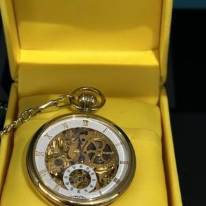 Invicta Men s Or Ladies Skeleton Pocket Watch In The Original Box With Chain WatchCharts Marketplace