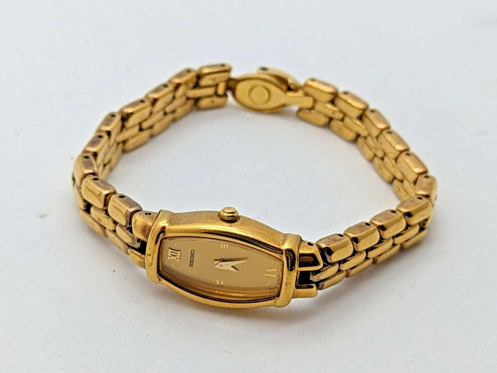 (6) 訳あり SEIKO 2E20-6730 レディース クォーツ ゴールド Stunning Seiko 2E20 Gold Tone Ladies Vintage Watch 2E20-7449