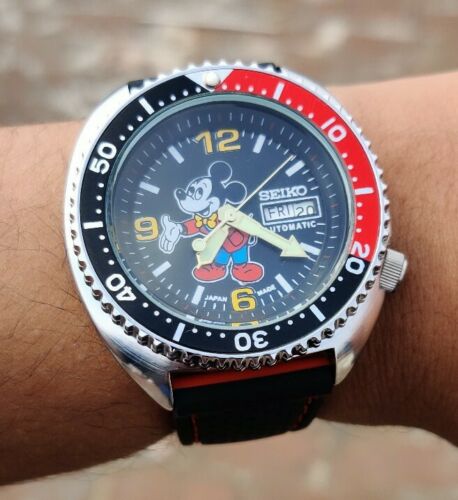 Vintage Seiko Mickey Mouse Turtle Diver's Automatic Movement No