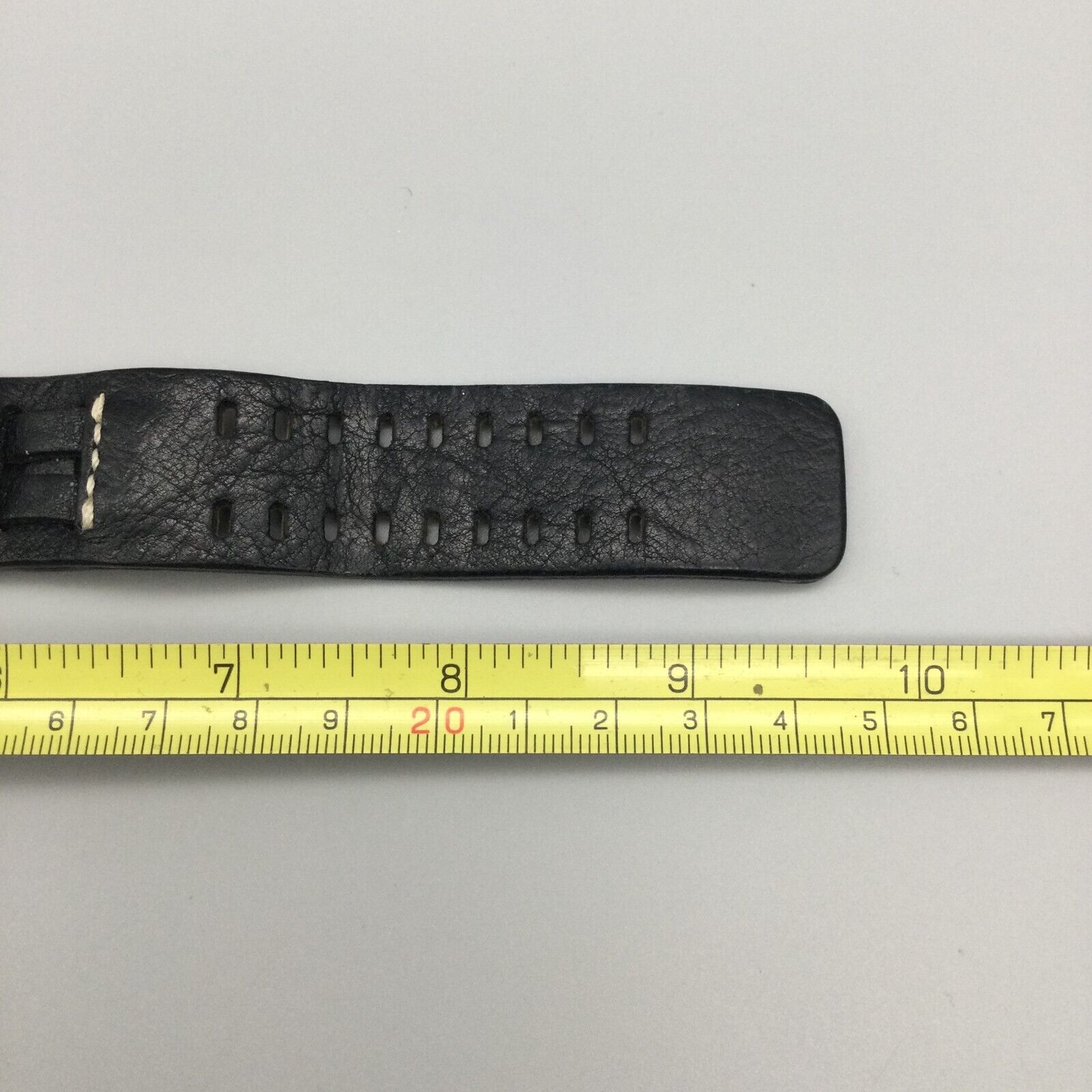 Fossil Big Tic Dragon Watch Mens Silver Tone Black Cuff Kanji