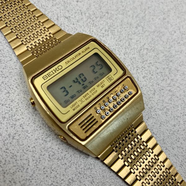 FS Vintage Seiko C359-5000 Gold Calculator Watch | WatchCharts