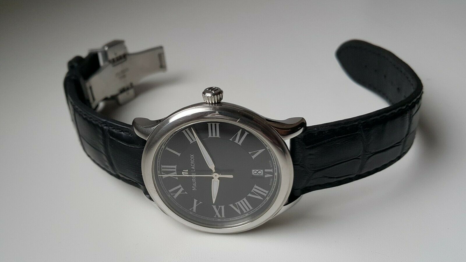 Maurice Lacroix LC 1077 Les Classiques Silver Tone Black dial