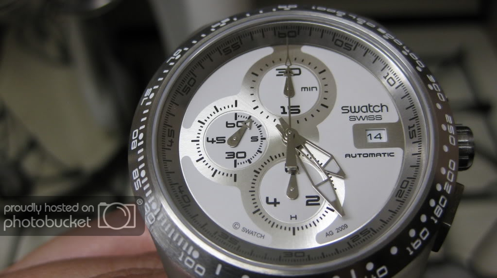 Swatch automatic chronograph SVGK406. $215. | WatchCharts