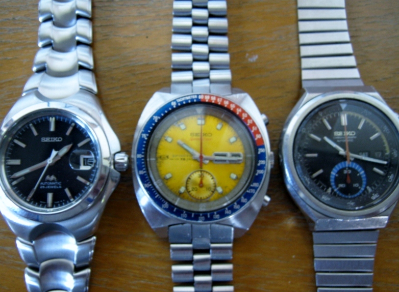 SOLD : Seiko 4S15-7030 limited edition, Seiko Yellow pepsi 5