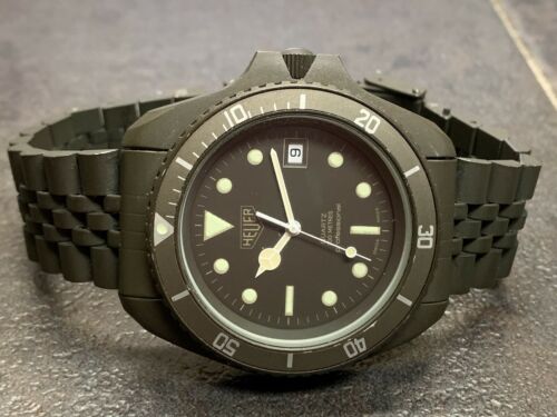 HEUER MILITARY GREEN 981.006 6130 W20 PROFFESIONAL PVD WATCH