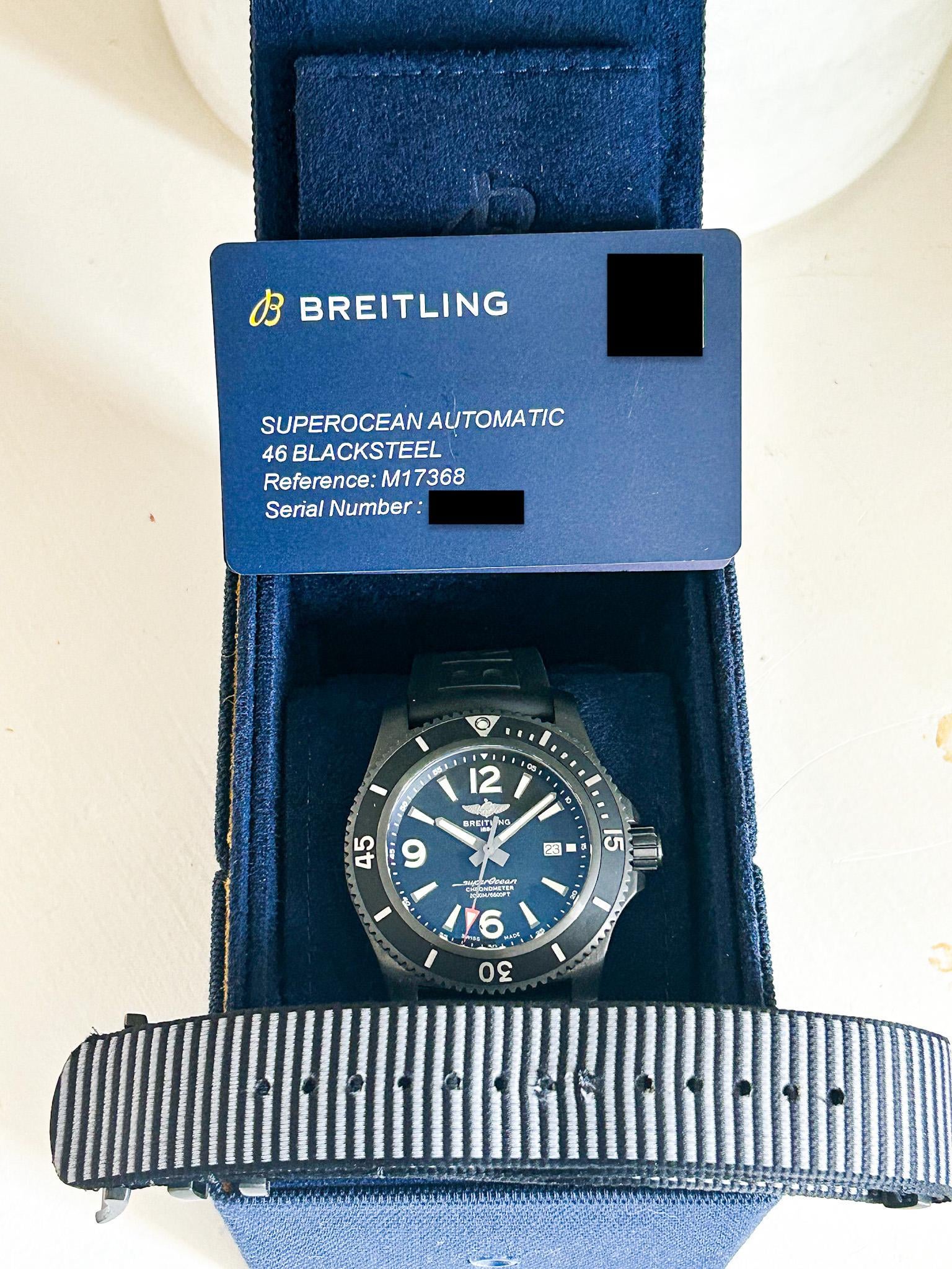 Breitling superocean black steel hot sale