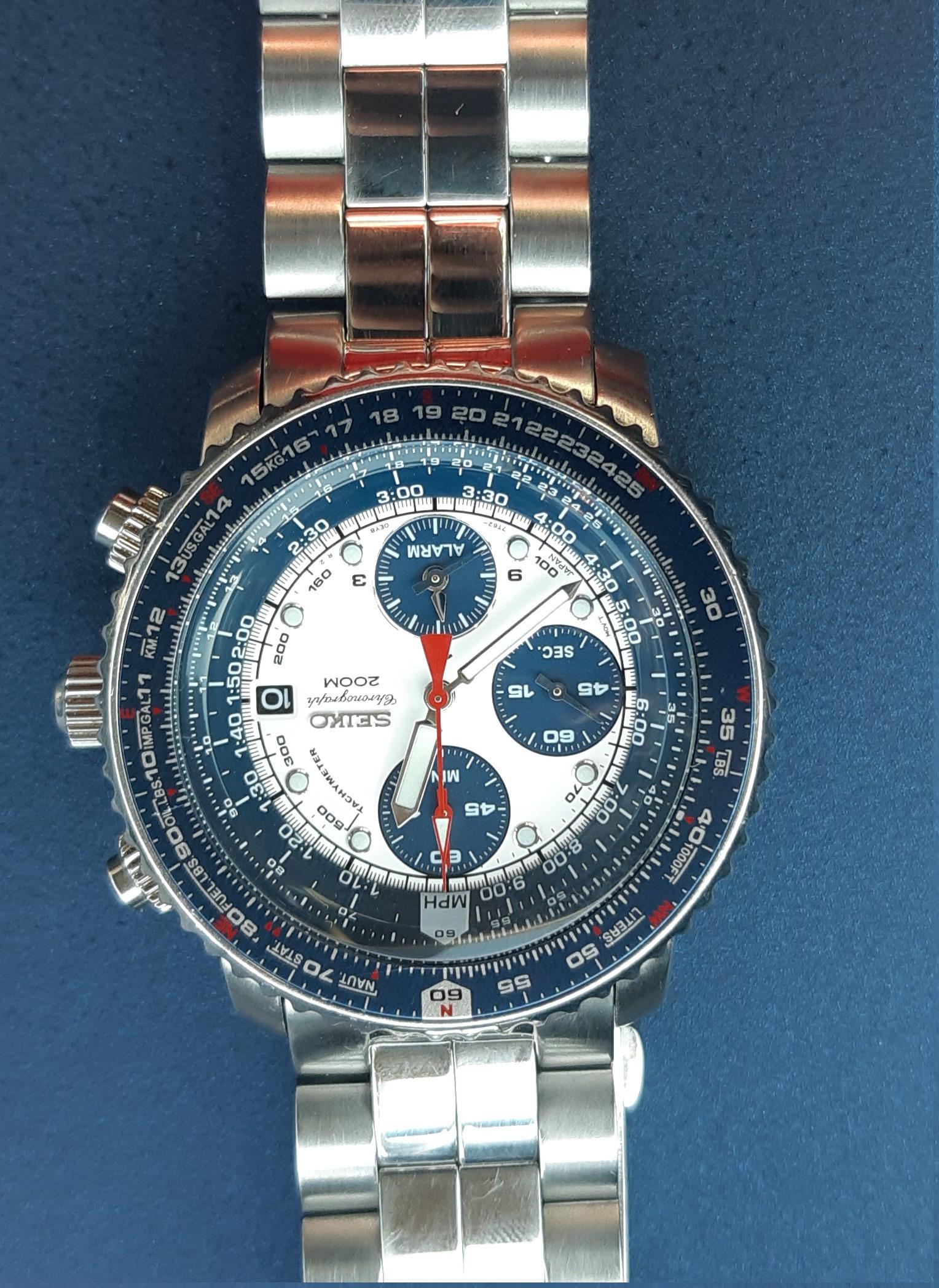 WTS Seiko SNA 413 flightmaster blue white WatchCharts