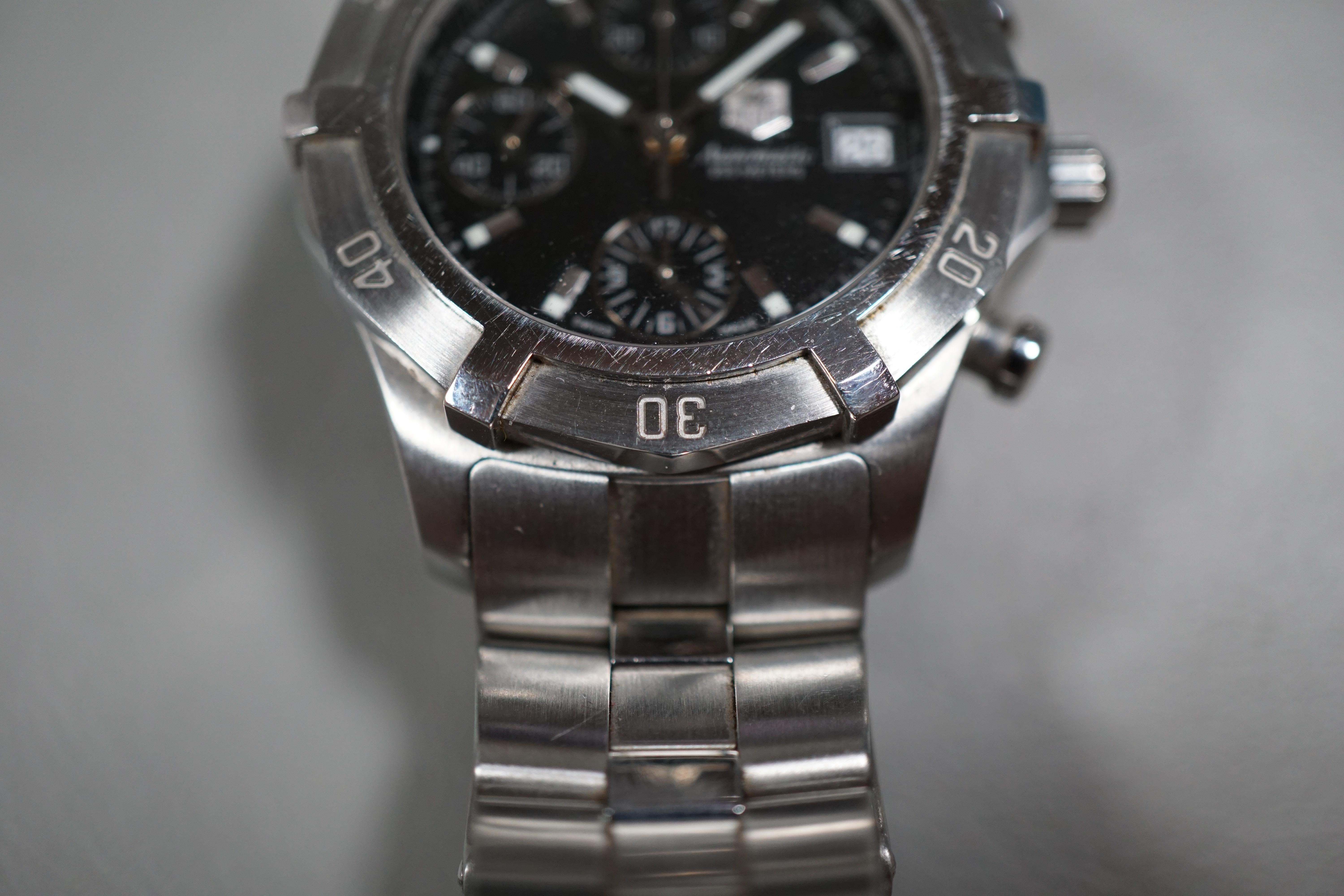 WTS Tag Heuer 2000 CN2111 Black Dial Automatic Chronograph 575