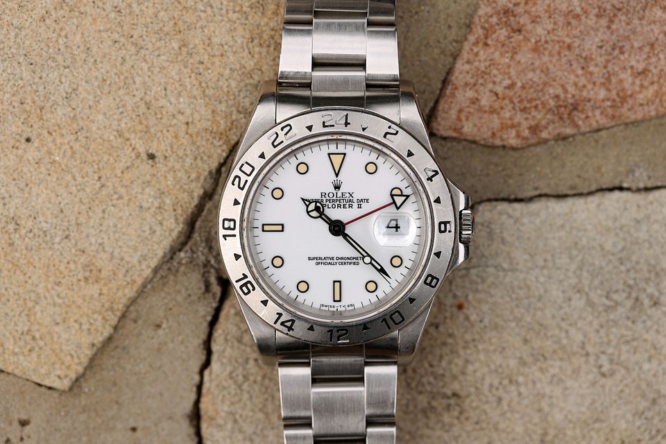 1990 Rolex Explorer 2 ref. 16570 Chicchi Di Mais Polar Dial