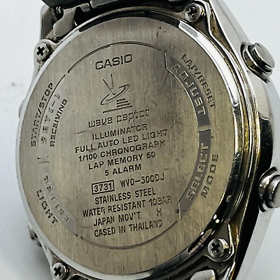 Casio wave ceptor WVQ-500DJ Solar chronograph men's watch battery