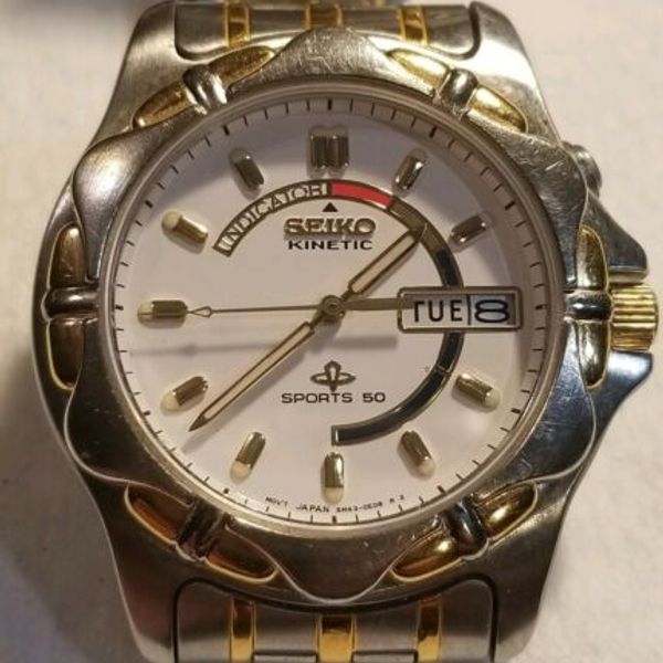 Mens Seiko Kinetic 5M43-0A59 Reserve indicator Wristwatch | WatchCharts