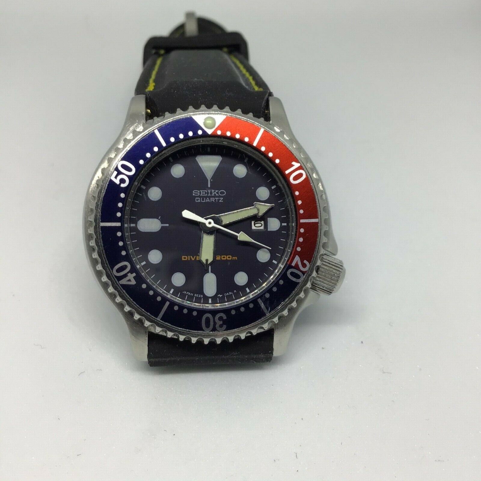 【OH済】セイコーダイバー 200m 希少ボーイズサイズ ペプシ SMALL Womens/Boys/Kids Seiko Pepsi Dive Diver Watch Refurbished