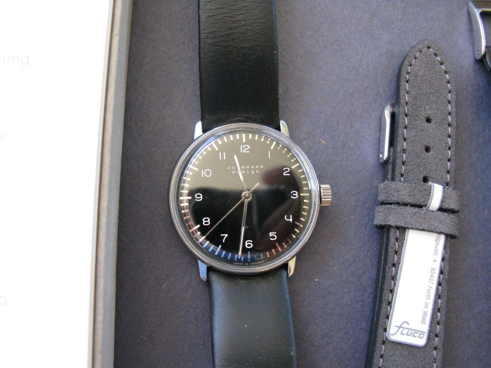 Junghans Max Bill Black Dial 35mm ETA 2801 2 Hand wind