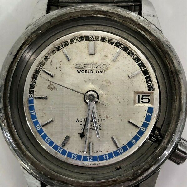 Vintage Seiko World Time Automatic Watch 1964 Tokyo Olympics Ref 6217