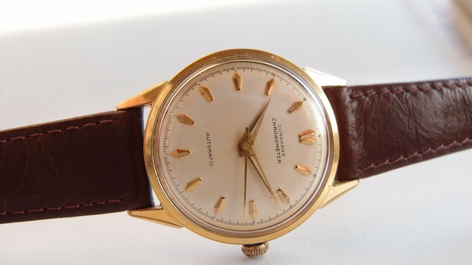 Uhr JUNGHANS Chronometer Automatic 34mm ARMBANDUHR Automatik