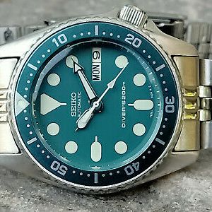421/セイコー 7S26-0030 SKX013 グリーン ダイバー 自動巻き STUNNING GREEN MOD SEIKO DIVER 7S26-0030 SKX013 AUTOMATIC