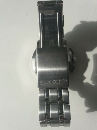 SWATCH IRONY CHRONOGRAPH, RETROGRADE, YRS400G DARK STEEL, sehr gut